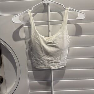 aerie White Cropped Tank Top
